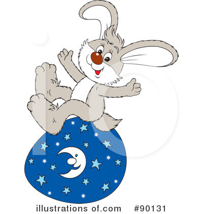 Royalty-Free (RF) Easter Bunny Clipart Illustration by Alex Bannykh - Stock Sample #90131
