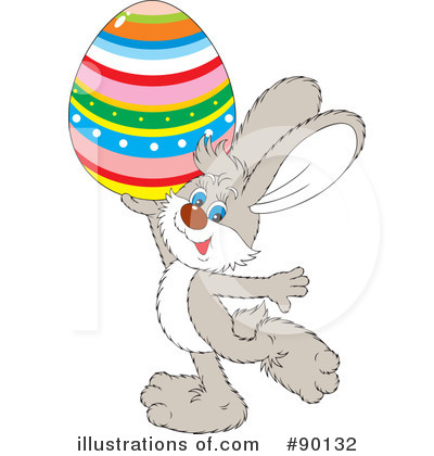 Royalty-Free (RF) Easter Bunny Clipart Illustration by Alex Bannykh - Stock Sample #90132