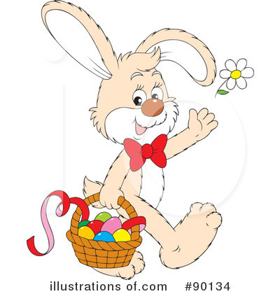 Royalty-Free (RF) Easter Bunny Clipart Illustration by Alex Bannykh - Stock Sample #90134