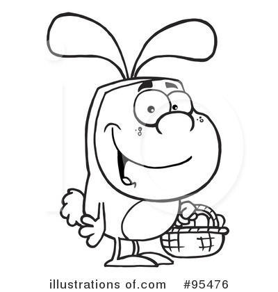 Royalty-Free (RF) Easter Bunny Clipart Illustration by Hit Toon - Stock Sample #95476