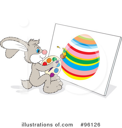 Royalty-Free (RF) Easter Bunny Clipart Illustration by Alex Bannykh - Stock Sample #96126