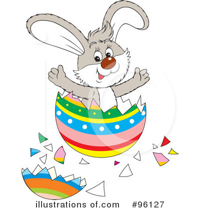 Royalty-Free (RF) Easter Bunny Clipart Illustration by Alex Bannykh - Stock Sample #96127