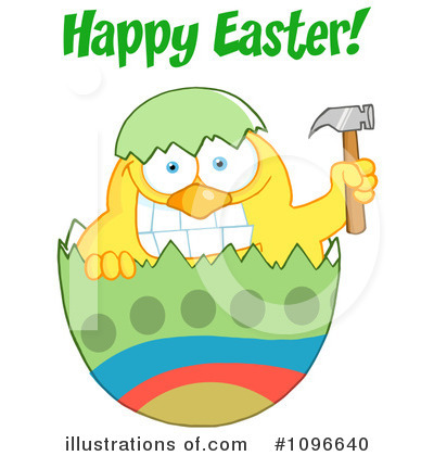 Royalty-Free (RF) Easter Chick Clipart Illustration by Hit Toon - Stock Sample #1096640
