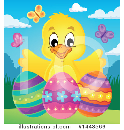 Royalty-Free (RF) Easter Chick Clipart Illustration by visekart - Stock Sample #1443566