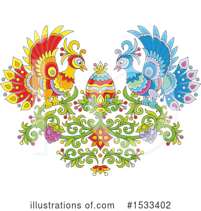 Peacock Clipart #1533402 by Alex Bannykh