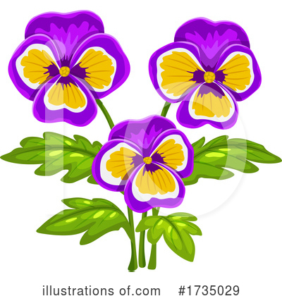 Pansies Clipart #1735029 by Vector Tradition SM