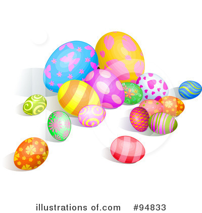 Royalty-Free (RF) Easter Eggs Clipart Illustration by Pushkin - Stock Sample #94833