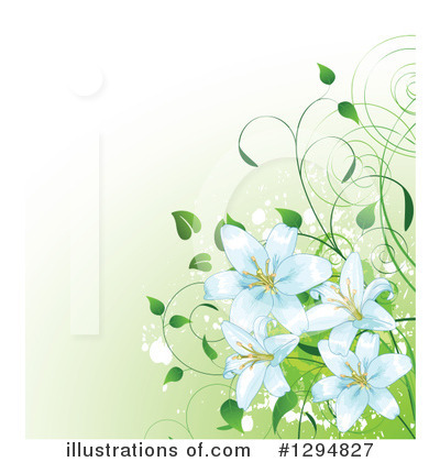 Royalty-Free (RF) Easter Lily Clipart Illustration by Pushkin - Stock Sample #1294827