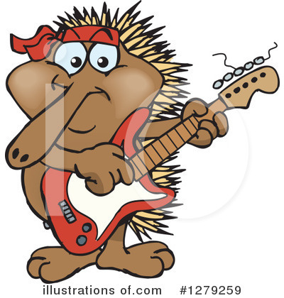 Royalty-Free (RF) Echidna Clipart Illustration by Dennis Holmes Designs - Stock Sample #1279259