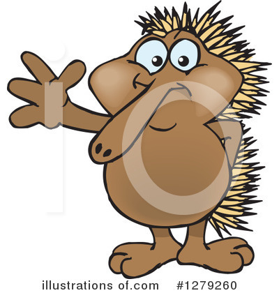 Royalty-Free (RF) Echidna Clipart Illustration by Dennis Holmes Designs - Stock Sample #1279260