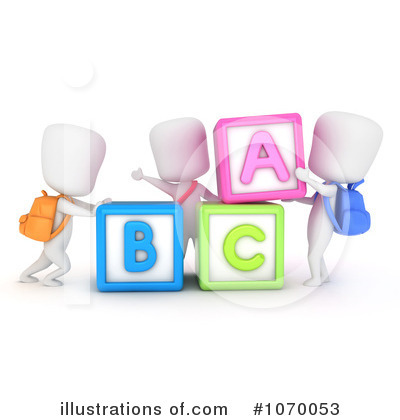 Letter Blocks Clipart #1070053 by BNP Design Studio