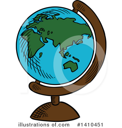 Desk Globe Clipart #1410451 by Vector Tradition SM