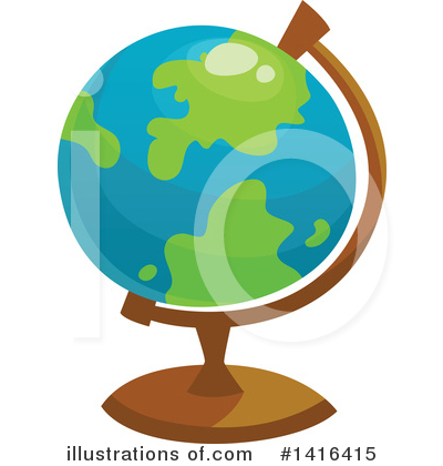 Desk Globe Clipart #1416415 by Vector Tradition SM