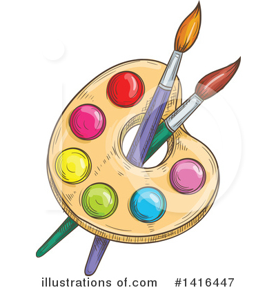 Palette Clipart #1416447 by Vector Tradition SM