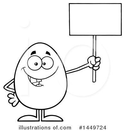 Royalty-Free (RF) Egg Mascot Clipart Illustration by Hit Toon - Stock Sample #1449724