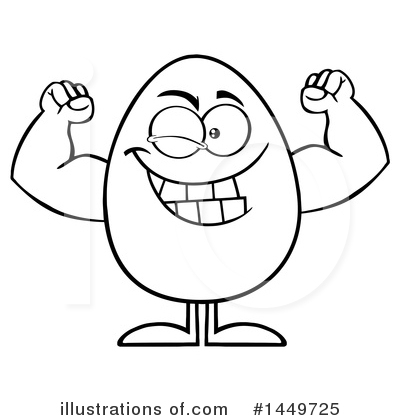 Royalty-Free (RF) Egg Mascot Clipart Illustration by Hit Toon - Stock Sample #1449725