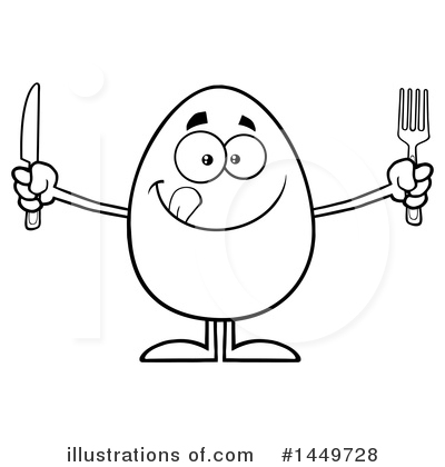 Royalty-Free (RF) Egg Mascot Clipart Illustration by Hit Toon - Stock Sample #1449728