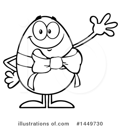 Royalty-Free (RF) Egg Mascot Clipart Illustration by Hit Toon - Stock Sample #1449730