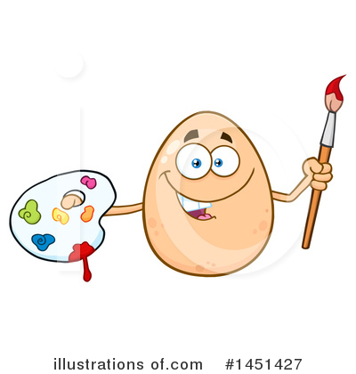 Royalty-Free (RF) Egg Mascot Clipart Illustration by Hit Toon - Stock Sample #1451427