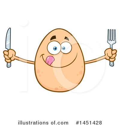 Royalty-Free (RF) Egg Mascot Clipart Illustration by Hit Toon - Stock Sample #1451428