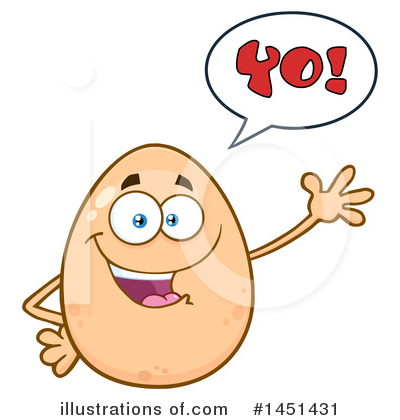 Royalty-Free (RF) Egg Mascot Clipart Illustration by Hit Toon - Stock Sample #1451431
