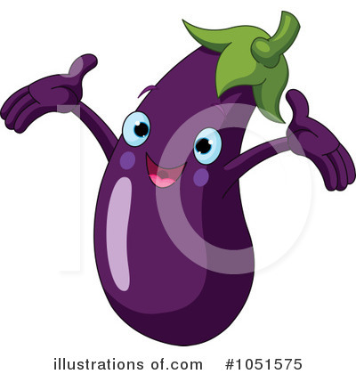 Royalty-Free (RF) Eggplant Clipart Illustration by Pushkin - Stock Sample #1051575