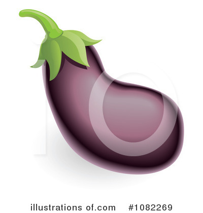 Royalty-Free (RF) Eggplant Clipart Illustration by AtStockIllustration - Stock Sample #1082269