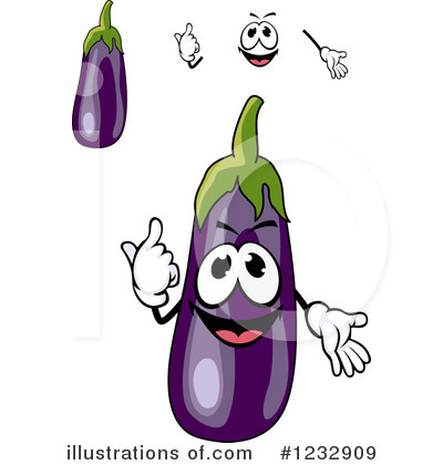 Royalty-Free (RF) Eggplant Clipart Illustration by Vector Tradition SM - Stock Sample #1232909
