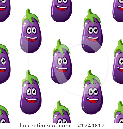 Royalty-Free (RF) Eggplant Clipart Illustration by Vector Tradition SM - Stock Sample #1240817