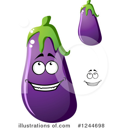 Royalty-Free (RF) Eggplant Clipart Illustration by Vector Tradition SM - Stock Sample #1244698