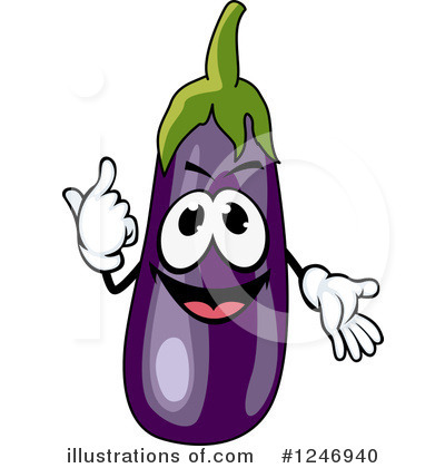 Royalty-Free (RF) Eggplant Clipart Illustration by Vector Tradition SM - Stock Sample #1246940
