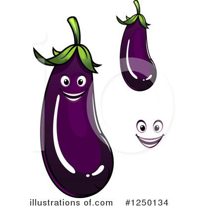 Royalty-Free (RF) Eggplant Clipart Illustration by Vector Tradition SM - Stock Sample #1250134