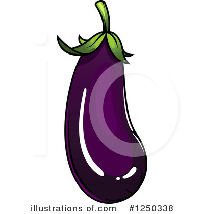 Royalty-Free (RF) Eggplant Clipart Illustration by Vector Tradition SM - Stock Sample #1250338