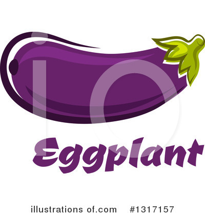 Royalty-Free (RF) Eggplant Clipart Illustration by Vector Tradition SM - Stock Sample #1317157