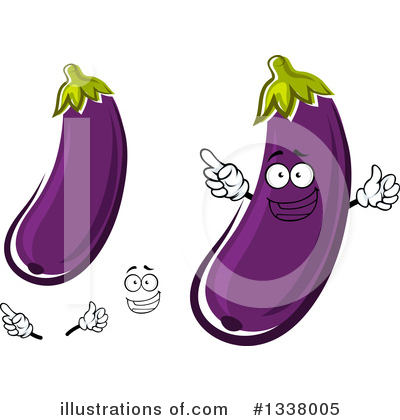 Royalty-Free (RF) Eggplant Clipart Illustration by Vector Tradition SM - Stock Sample #1338005