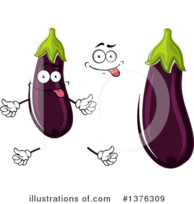 Royalty-Free (RF) Eggplant Clipart Illustration by Vector Tradition SM - Stock Sample #1376309