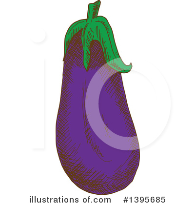 Royalty-Free (RF) Eggplant Clipart Illustration by Vector Tradition SM - Stock Sample #1395685