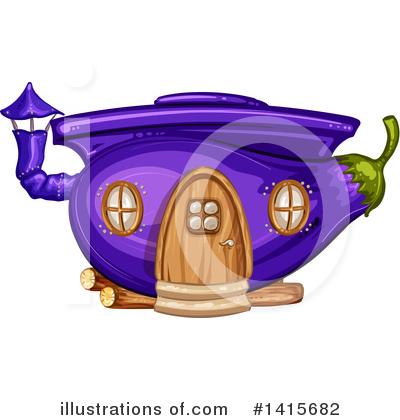 Royalty-Free (RF) Eggplant Clipart Illustration by merlinul - Stock Sample #1415682