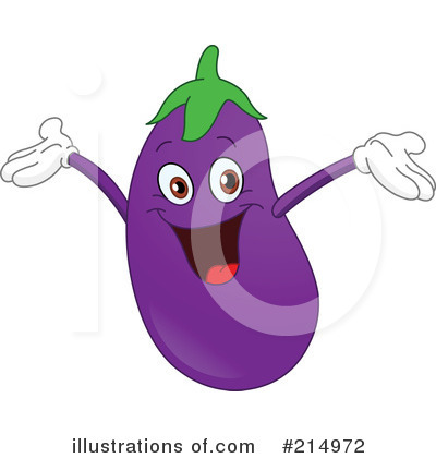 Royalty-Free (RF) Eggplant Clipart Illustration by yayayoyo - Stock Sample #214972
