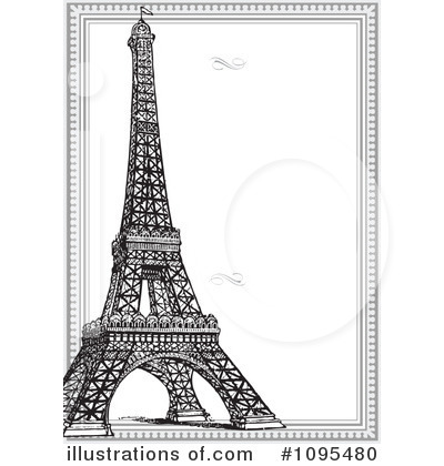 Royalty-Free (RF) Eiffel Tower Clipart Illustration by BestVector - Stock Sample #1095480