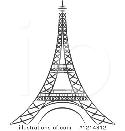 Royalty-Free (RF) Eiffel Tower Clipart Illustration by Vector Tradition SM - Stock Sample #1214812