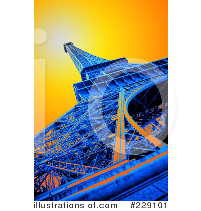 Royalty-Free (RF) Eiffel Tower Clipart Illustration by chrisroll - Stock Sample #229101