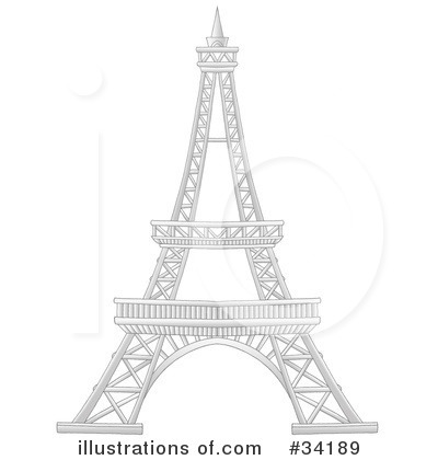 Royalty-Free (RF) Eiffel Tower Clipart Illustration by Alex Bannykh - Stock Sample #34189