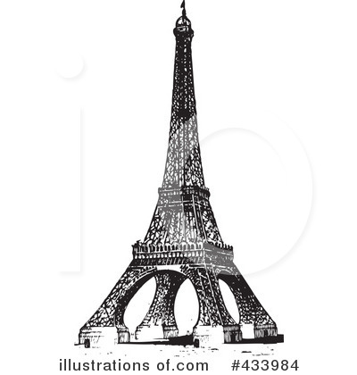 Royalty-Free (RF) Eiffel Tower Clipart Illustration by BestVector - Stock Sample #433984