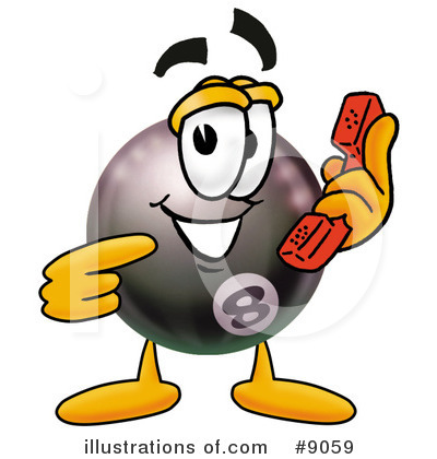 Royalty-Free (RF) Eight Ball Clipart Illustration by Mascot Junction - Stock Sample #9059