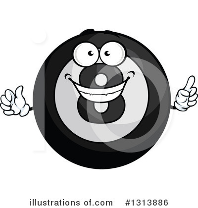 Royalty-Free (RF) Eightball Clipart Illustration by Vector Tradition SM - Stock Sample #1313886