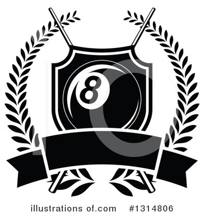 Royalty-Free (RF) Eightball Clipart Illustration by Vector Tradition SM - Stock Sample #1314806