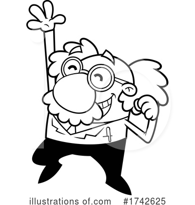 Royalty-Free (RF) Einstein Clipart Illustration by Hit Toon - Stock Sample #1742625