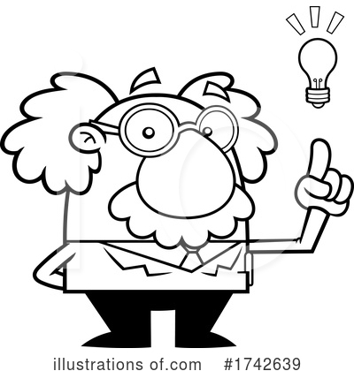 Royalty-Free (RF) Einstein Clipart Illustration by Hit Toon - Stock Sample #1742639