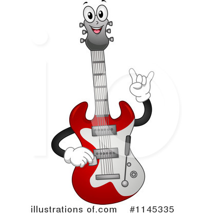 Royalty-Free (RF) Electric Guitar Clipart Illustration by BNP Design Studio - Stock Sample #1145335